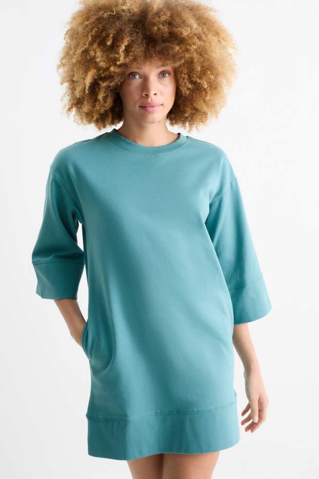 Damen - Sweatkleid - türkis
