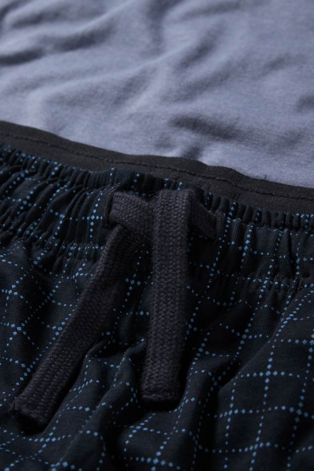 Hommes - Pyjama - bleu foncé