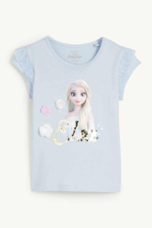 Kinderen: meisjes - Frozen - T-shirt - lichtblauw