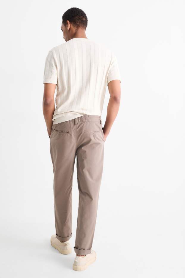 Hommes - Chino - regular fit - gris foncé