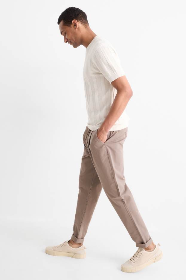 Hommes - Chino - regular fit - gris foncé