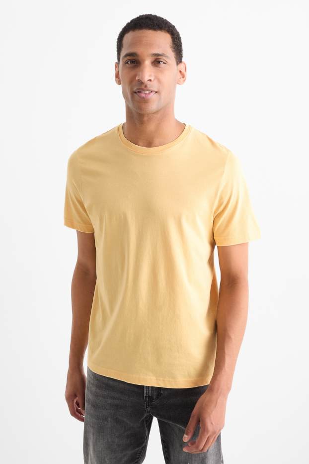 Hommes - T-shirt - regular fit - jaune
