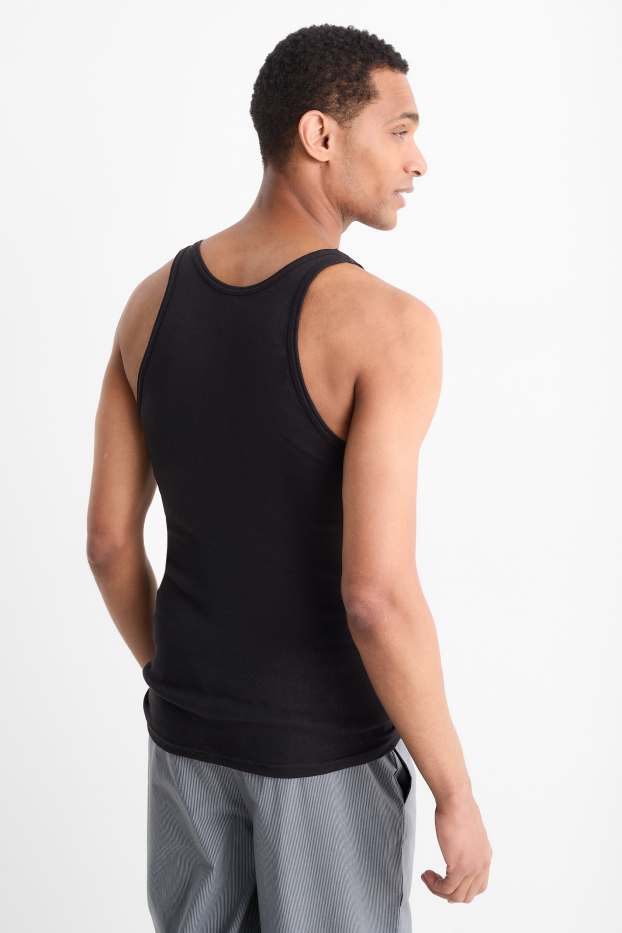 Bărbați - Multipack 3 buc. - maiou - reiat fin - negru