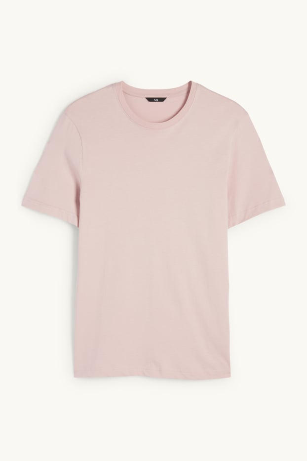Heren - T-shirt - regular fit - roze
