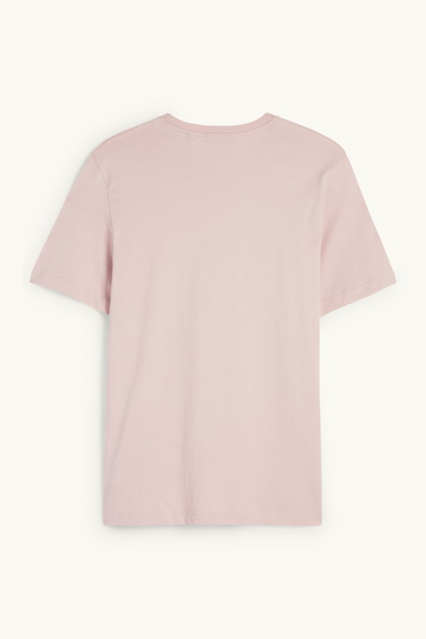 Heren - T-shirt - regular fit - roze