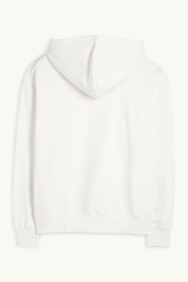 Hommes - Sweat à capuche oversize - blanc crème