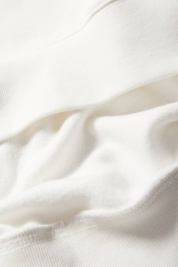 Hommes - Sweat à capuche oversize - blanc crème