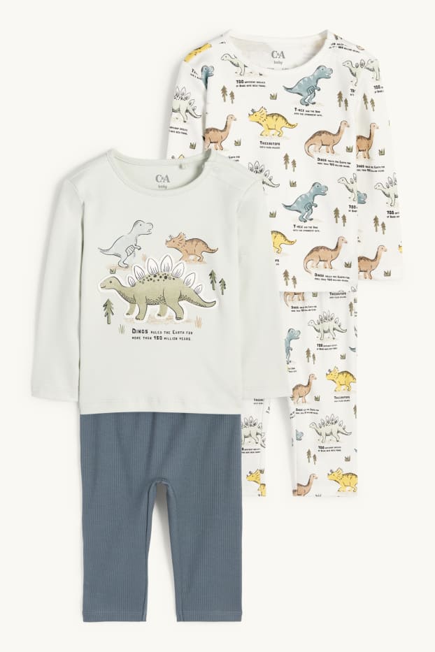 Baby Boys - Multipack of 2 - dinosaur - baby pyjamas - 4 piece - mint green