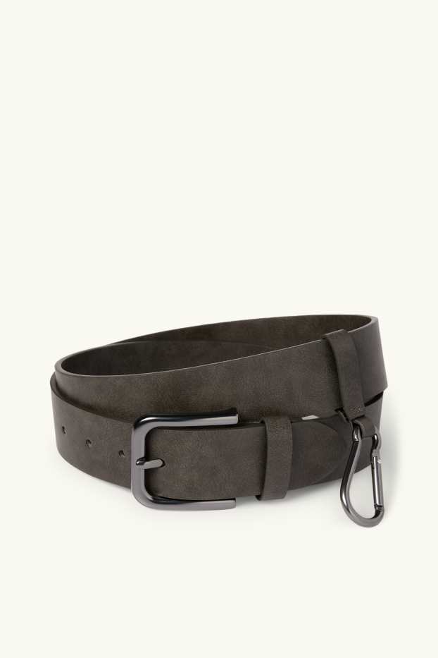 Hommes - Ceinture - synthétique - gris foncé