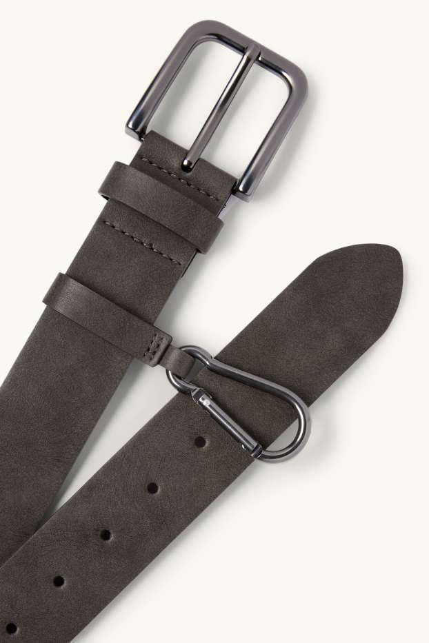 Hommes - Ceinture - synthétique - gris foncé