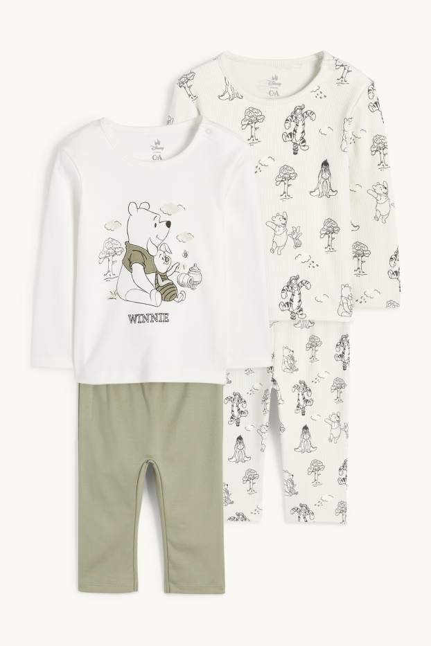 Bébés garçons - Lot de 2 - Winnie l’ourson - pyjamas bébé - 4 pièces - vert menthe