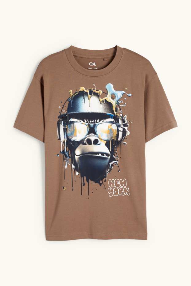 Enfants garçons - Singe - T-shirt - marron