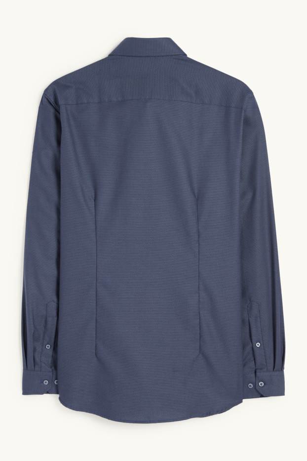 Herren - Businesshemd - Slim Fit - Kent - bügelfrei - dunkelblau