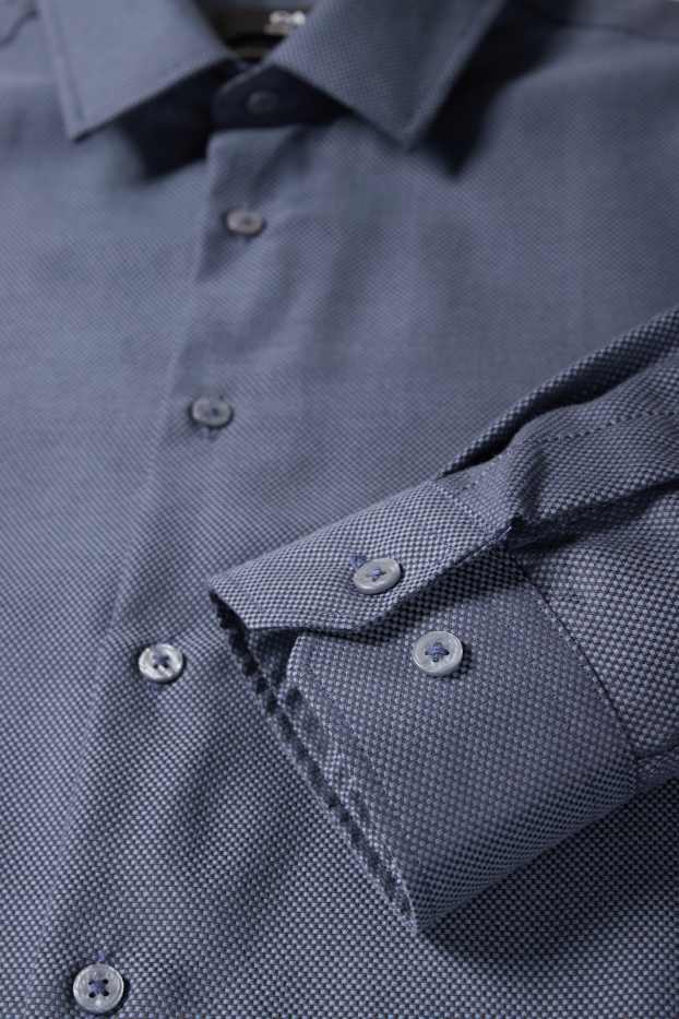 Herren - Businesshemd - Slim Fit - Kent - bügelfrei - dunkelblau