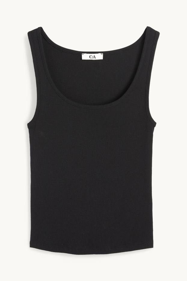 Dames - Korte top - zwart