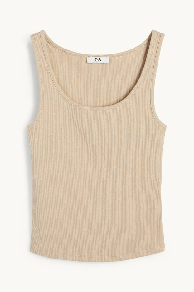 Dames - Korte top - beige