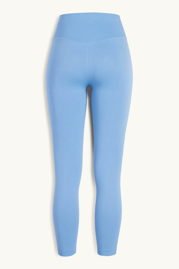 Women - Technical leggings - seamless - light blue
