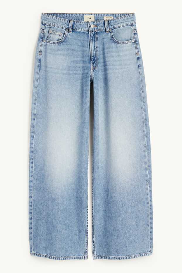 Dona - Wide leg jeans - low waist - texà blau clar