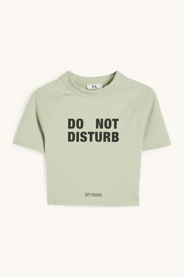 Women - Cropped T-shirt - light green