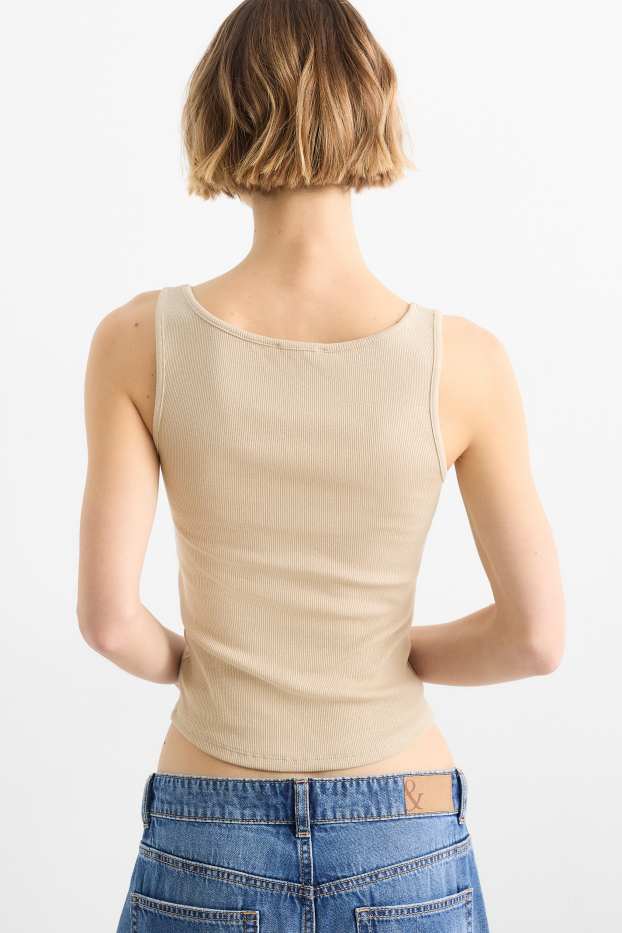 Dames - Korte top - beige