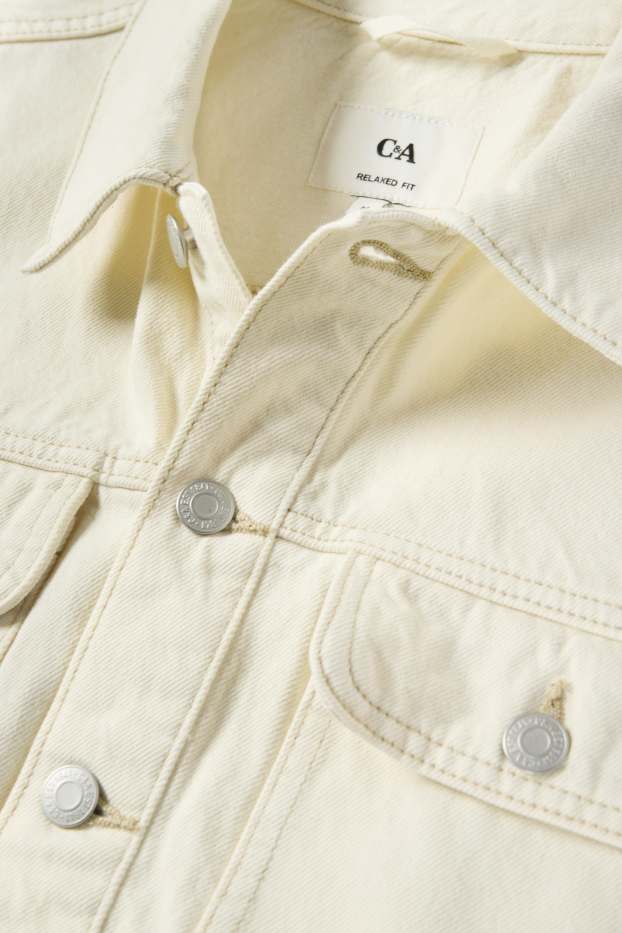 Hommes - Veste en jean - beige clair