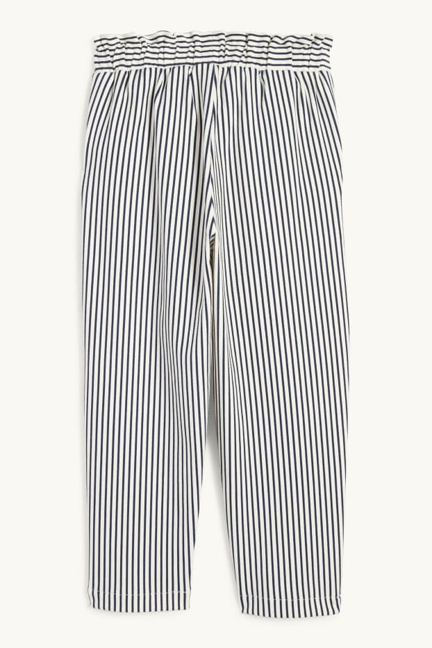 Enfants filles - Pantalon de toile - à rayures - bleu foncé / blanc crème