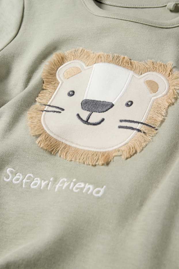 Baby Jungen - Safari - Baby-Pyjama - 2 teilig - hellgrün