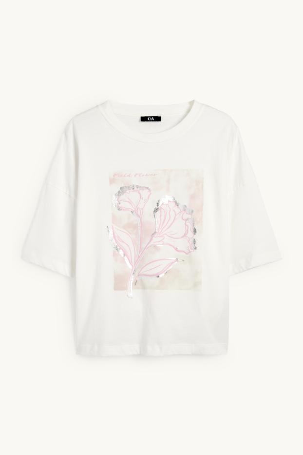 Women - T-shirt - cremewhite
