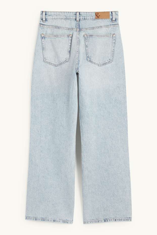 Femmes - Jean baggy - mid waist - jean bleu clair