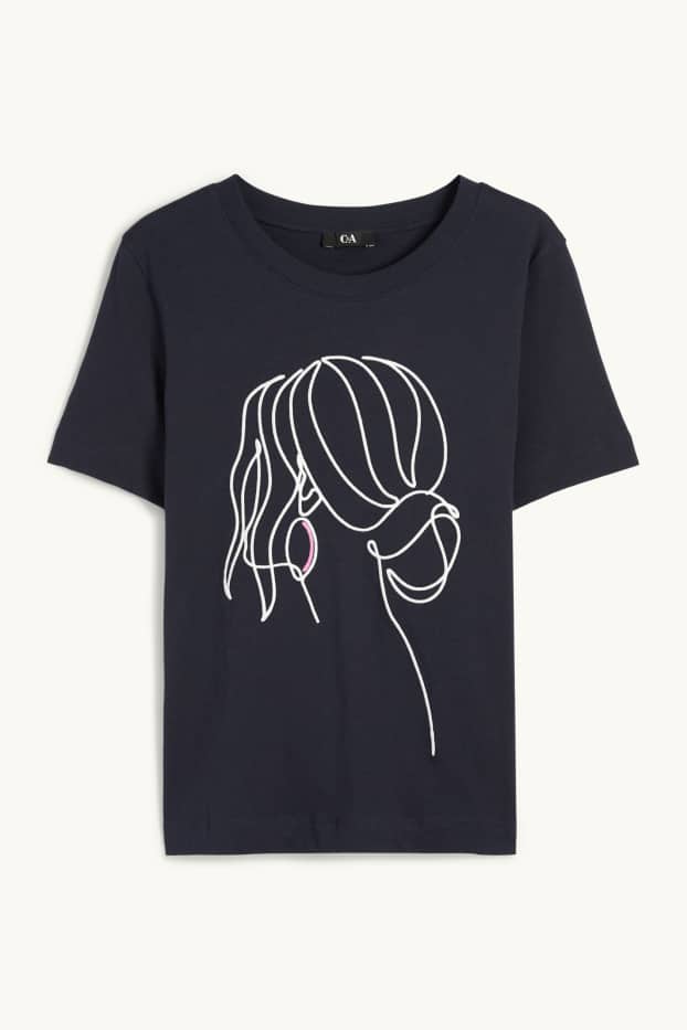 Damen - T-Shirt - dunkelblau