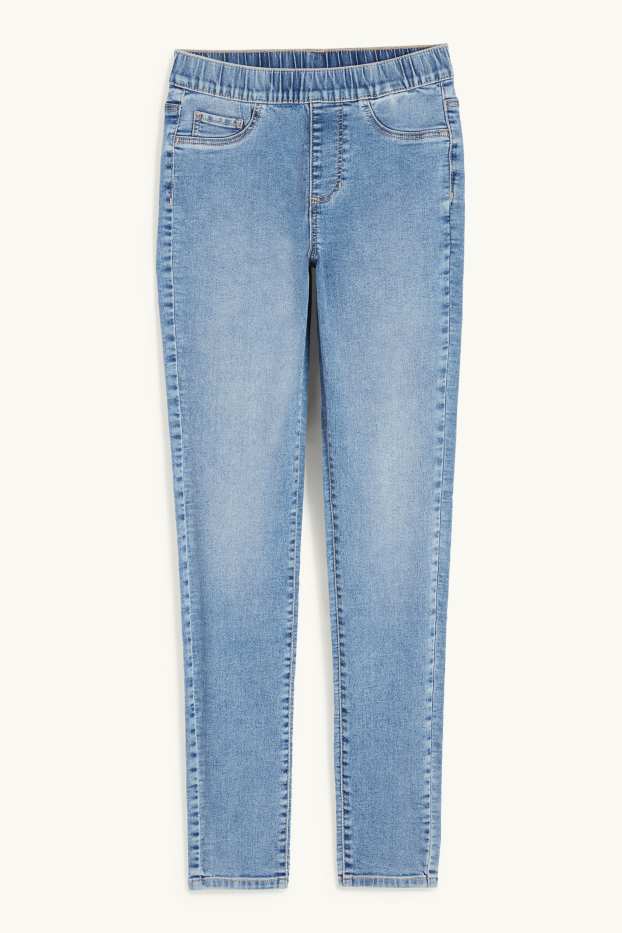 Donna - Jeggings - vita media - skinny fit - jeans azzurro