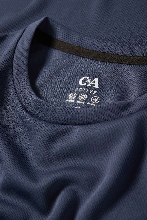 Heren - Sportshirt - regular fit - donkerblauw