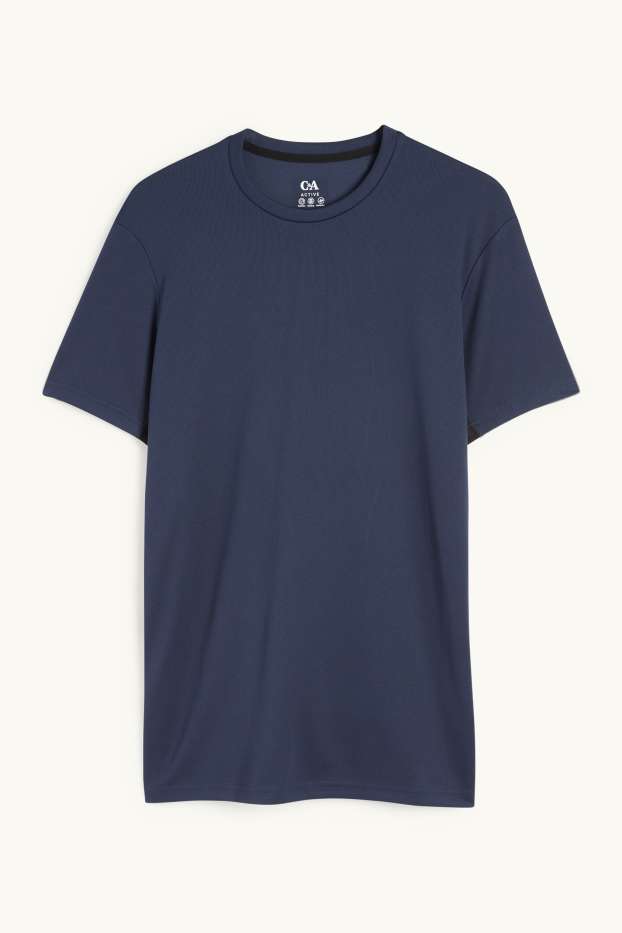 Heren - Sportshirt - regular fit - donkerblauw