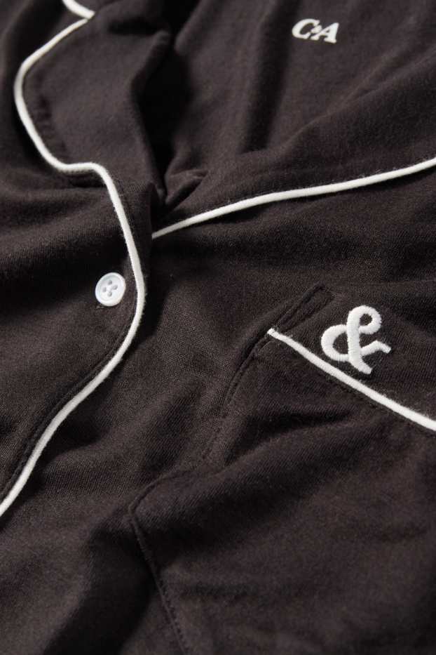 Dámské - Viskózové pyžamo - černá