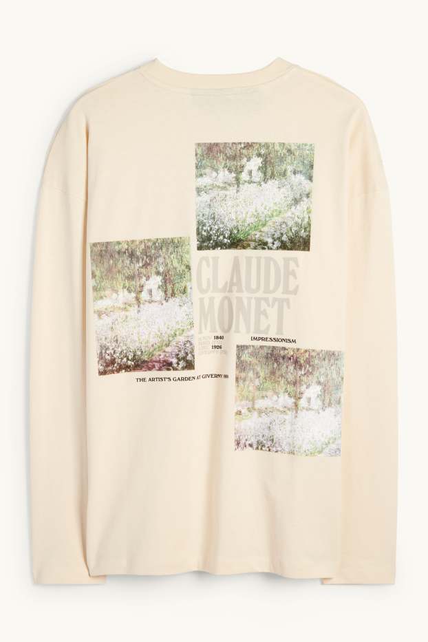 Hommes - Haut à manches longues - Claude Monet - beige clair