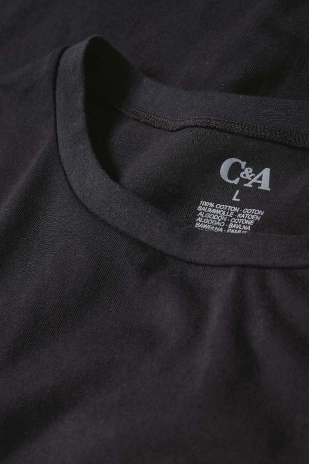 Uomo - Confezione da 3 - maglia intima - seamless - nero