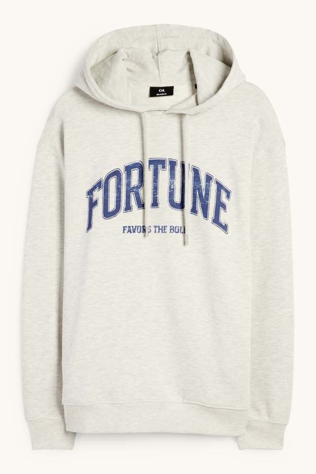 Home - Dessuadora amb caputxa - gris clar jaspiat