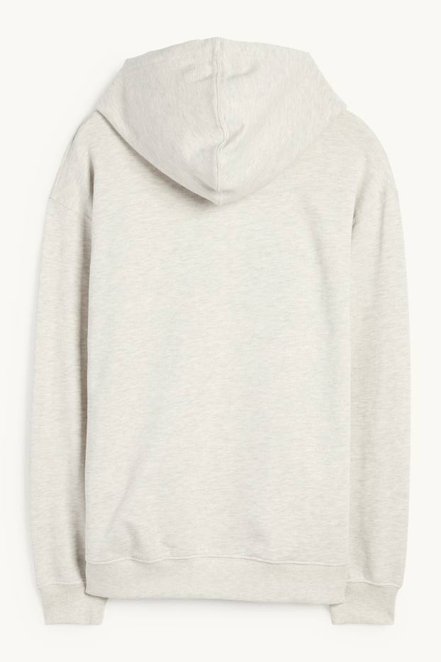 Home - Dessuadora amb caputxa - gris clar jaspiat