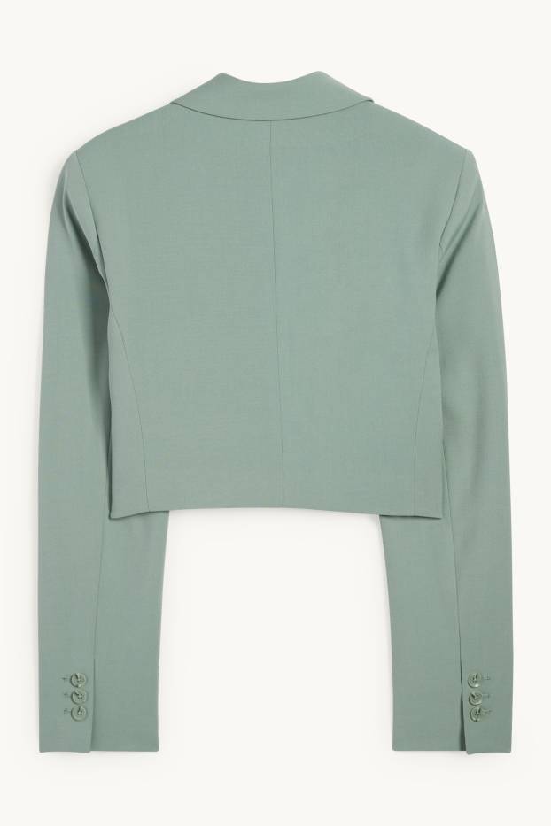 Femmes - Blazer court - relaxed fit - vert