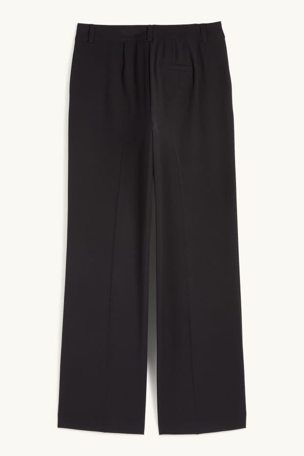 Damen - Business-Hose - Mid Waist - Straight Fit - Mix & Match - schwarz