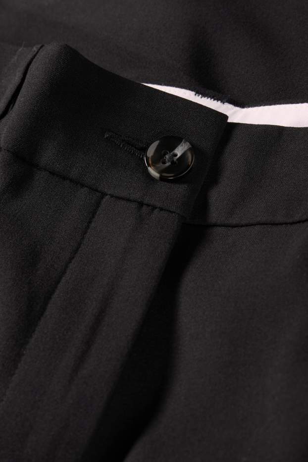 Damen - Business-Hose - Mid Waist - Straight Fit - Mix & Match - schwarz