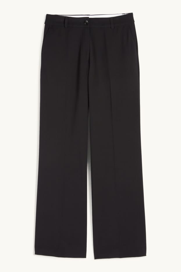 Damen - Business-Hose - Mid Waist - Straight Fit - Mix & Match - schwarz