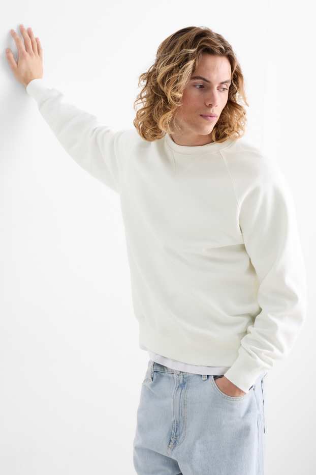 Hommes - Sweat - blanc crème