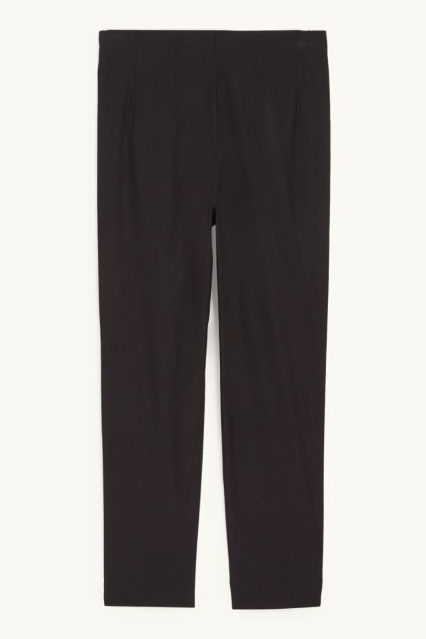 Dona - Pantalons de tela - high waist - slim fit - negre