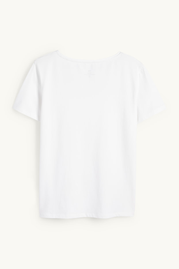 Damen - T-Shirt - Slim Fit - weiß