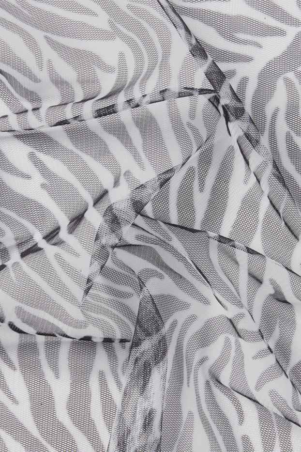 Dames - Sjaaltje - met patroon - zwart