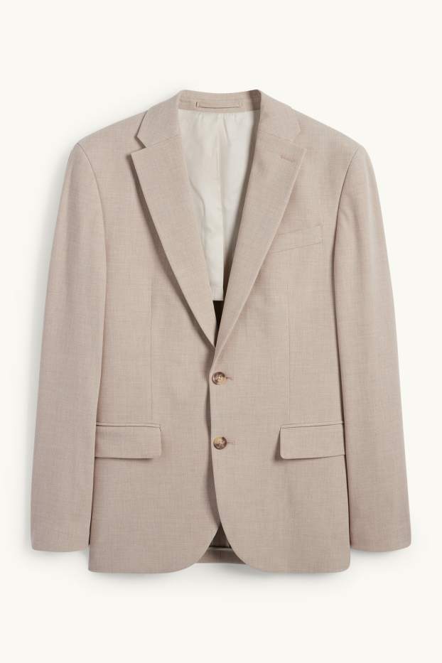 Hommes - Veste de costume - slim fit - Flex - beige