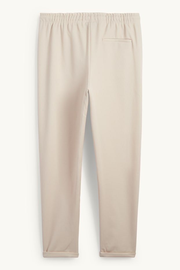 Bărbați - Pantaloni de trening - structurați - bej deschis