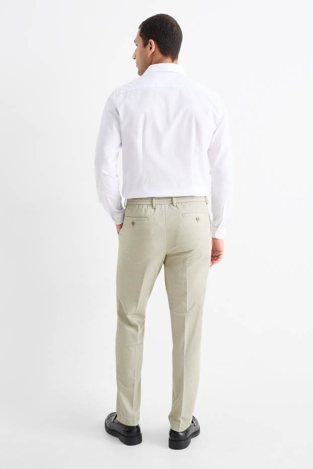 Bărbați - Pantaloni modulari - slim fit - structurați - bej