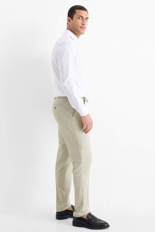 Bărbați - Pantaloni modulari - slim fit - structurați - bej